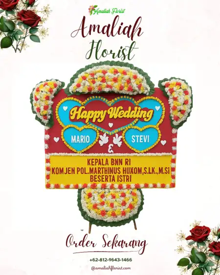 Papan Bunga Pernikahan Surokonto Kulon